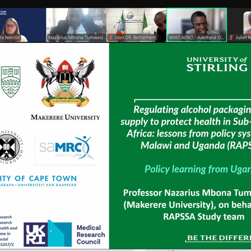 What I Said at the WHO–University of Stirling Alcohol Policy&nbsp;Dialogue